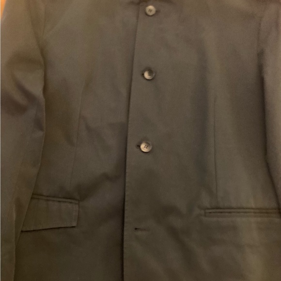 Theory mens cotton short all weather jacket Nehru three button collar button up - Picture 4 of 15